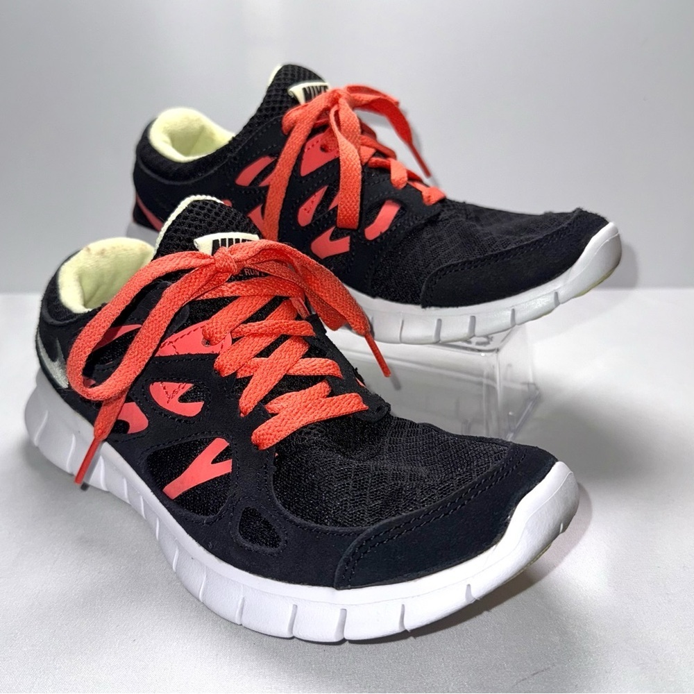 Nike Black and Coral Sneakers